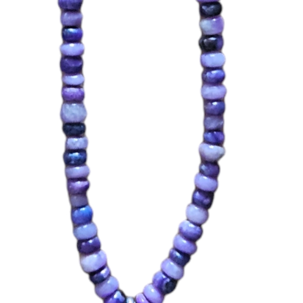 Amethyst &Lapis Cabachon Necklace - Picture 8 of 9